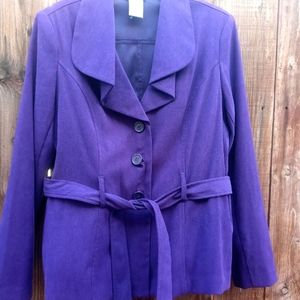 Laura Scott Button Up Tie Blazer/Jacket